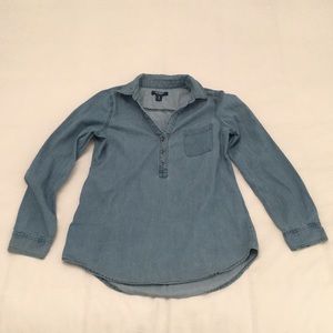 Old navy XS chambray button top tunic with pocket
